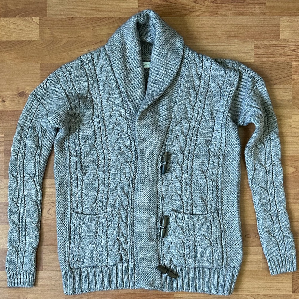 ABERCROMBIE & FITCH | Wool and Alpaca Blend Tan Brown Long Cardigan Size XS/S